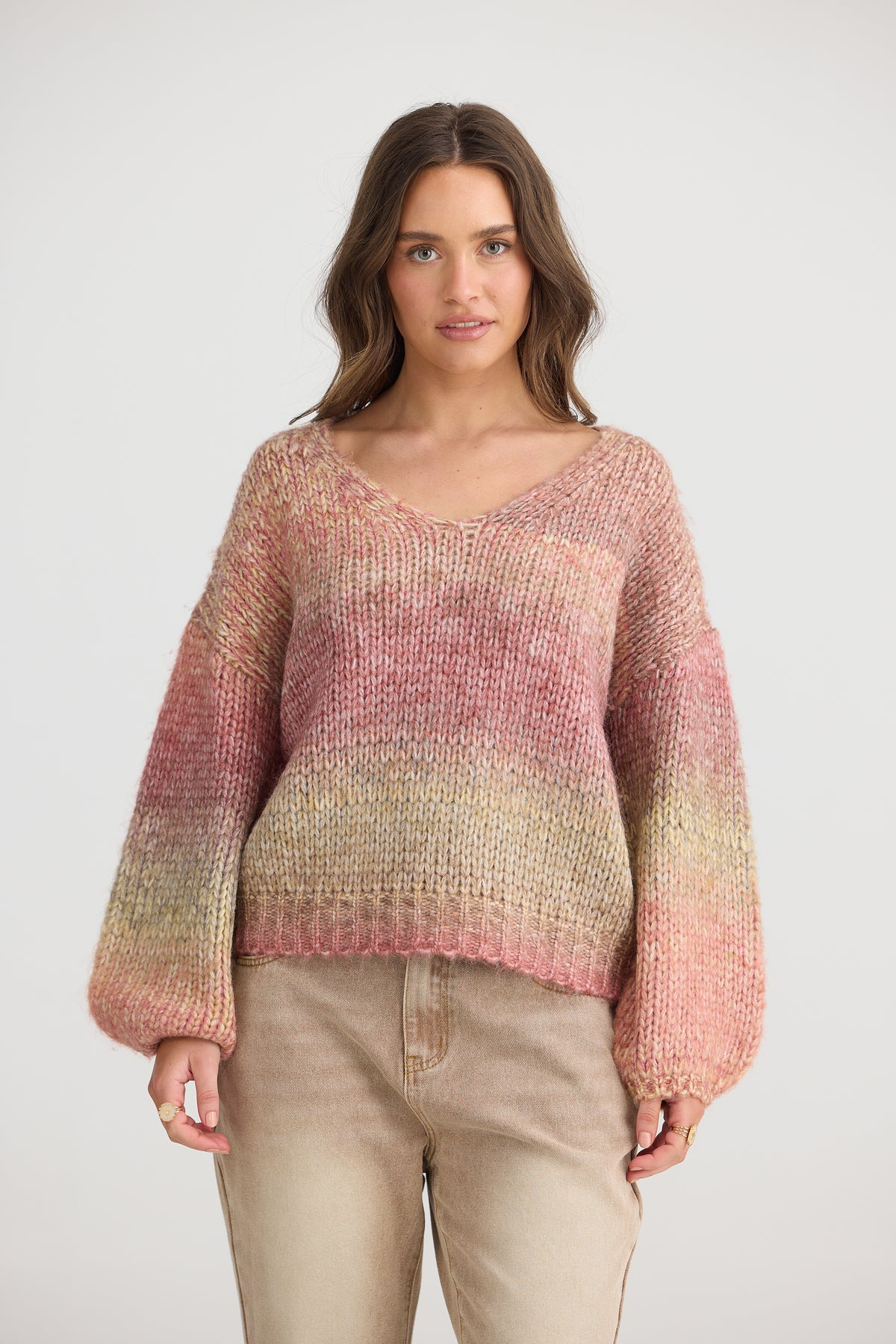 Lottie knit - Berry Ombre