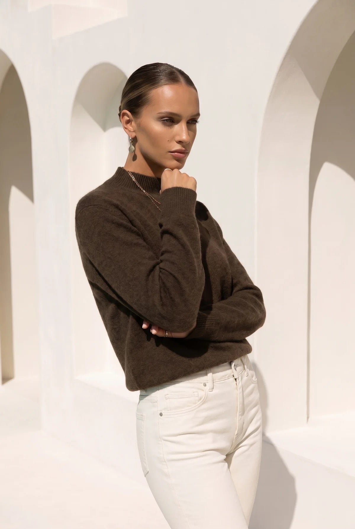 Damien wool sweater - mocha