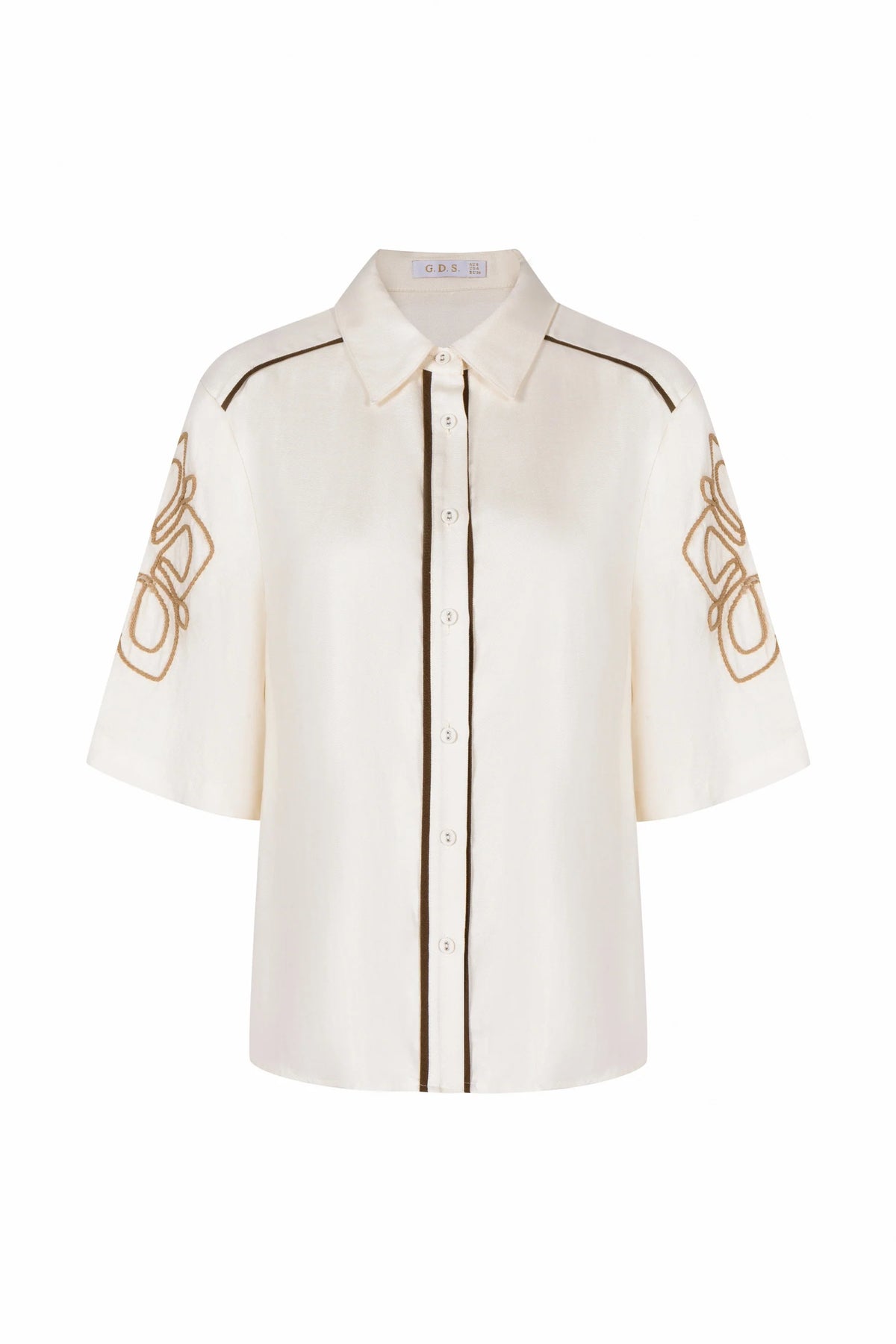 Meadow embroidered shirt - cream