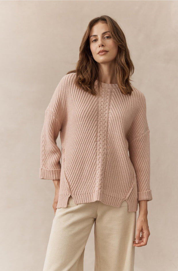 Emily knit - soft blush