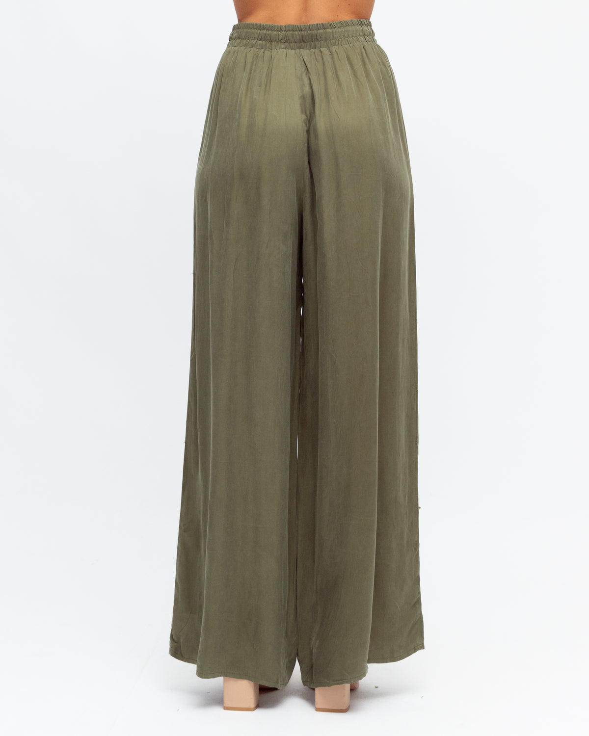 Amelia cupro pants - olive