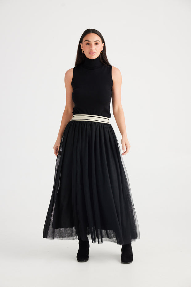 Carrie skirt - black with stripe