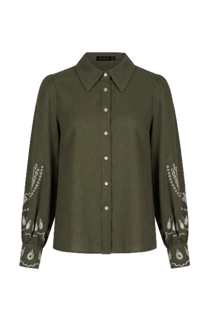 Taneya embroidered shirt - thyme