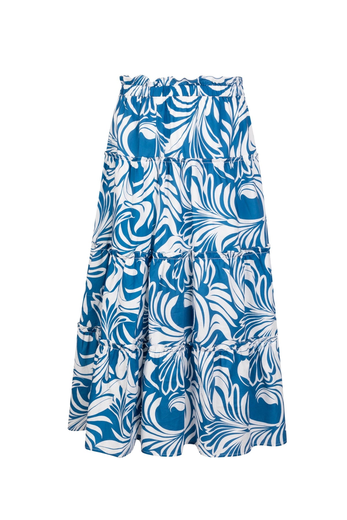 Fabian a cotton print skirt - blue & white