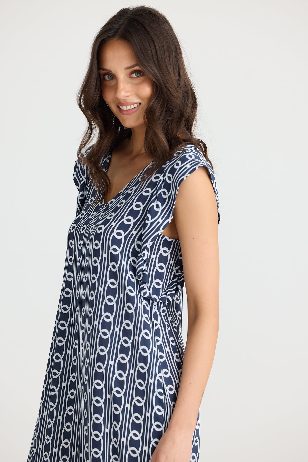 Matilda short dress - navy links