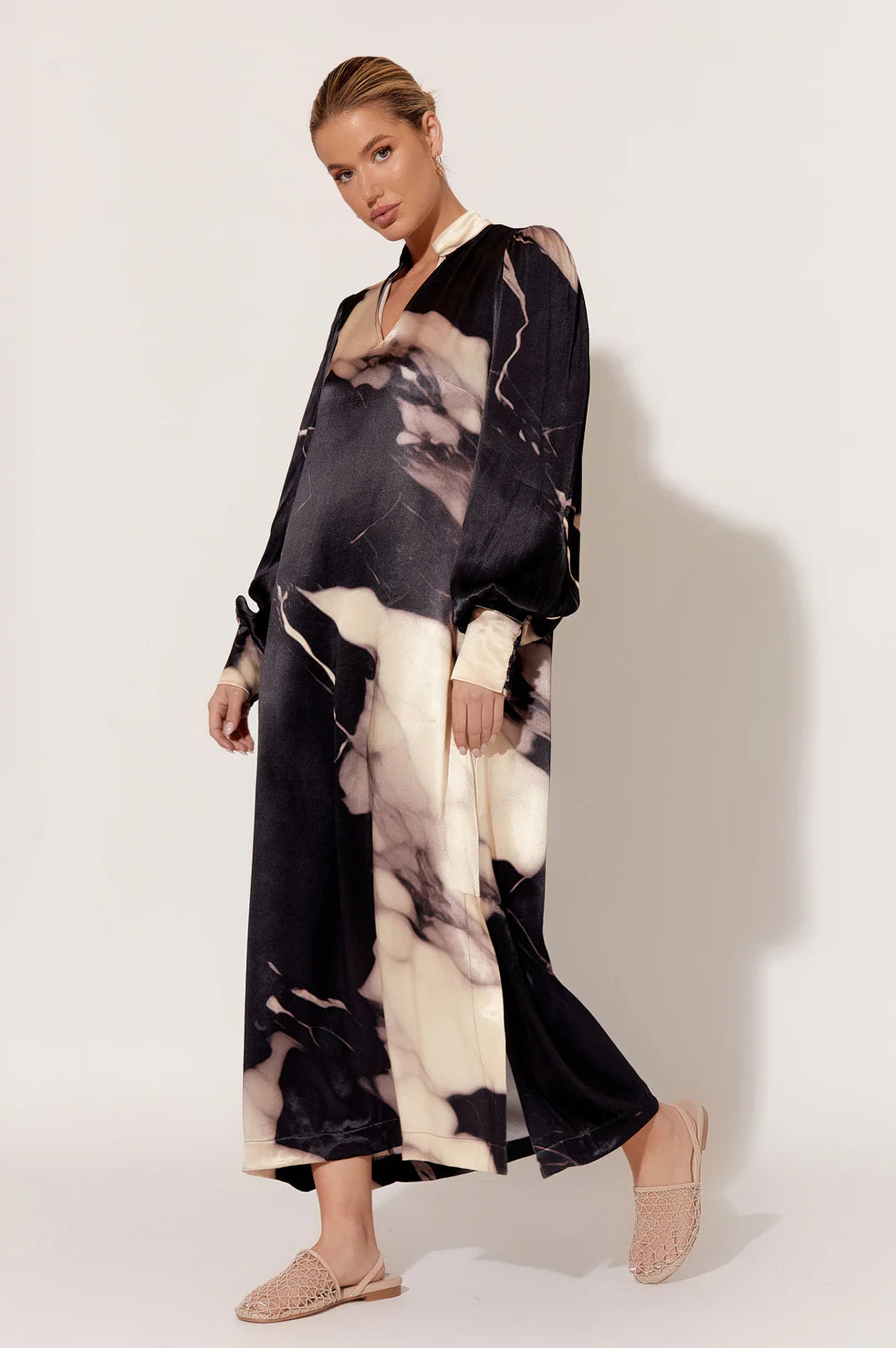 Haisley marble satin dress