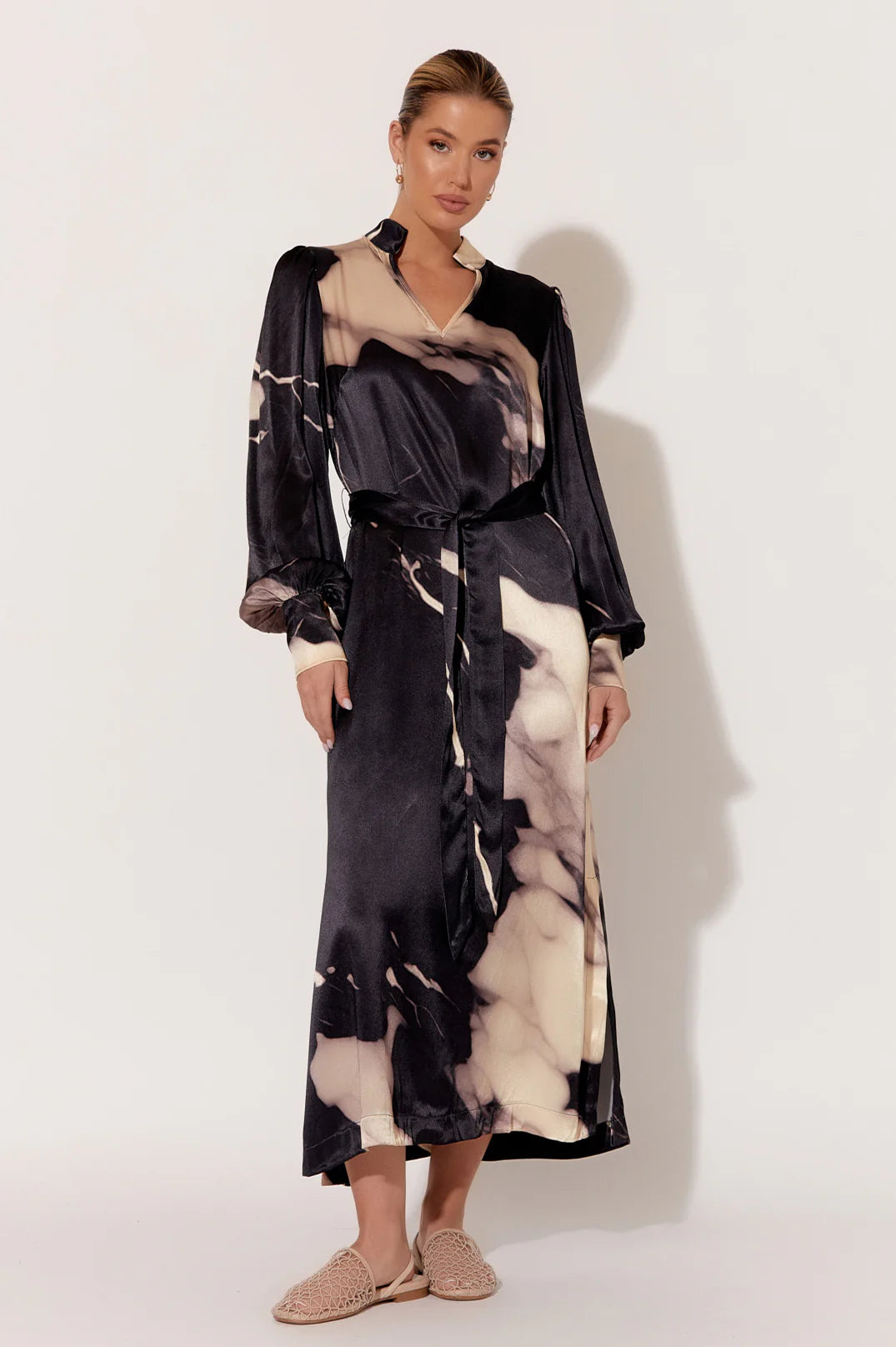 Haisley marble satin dress