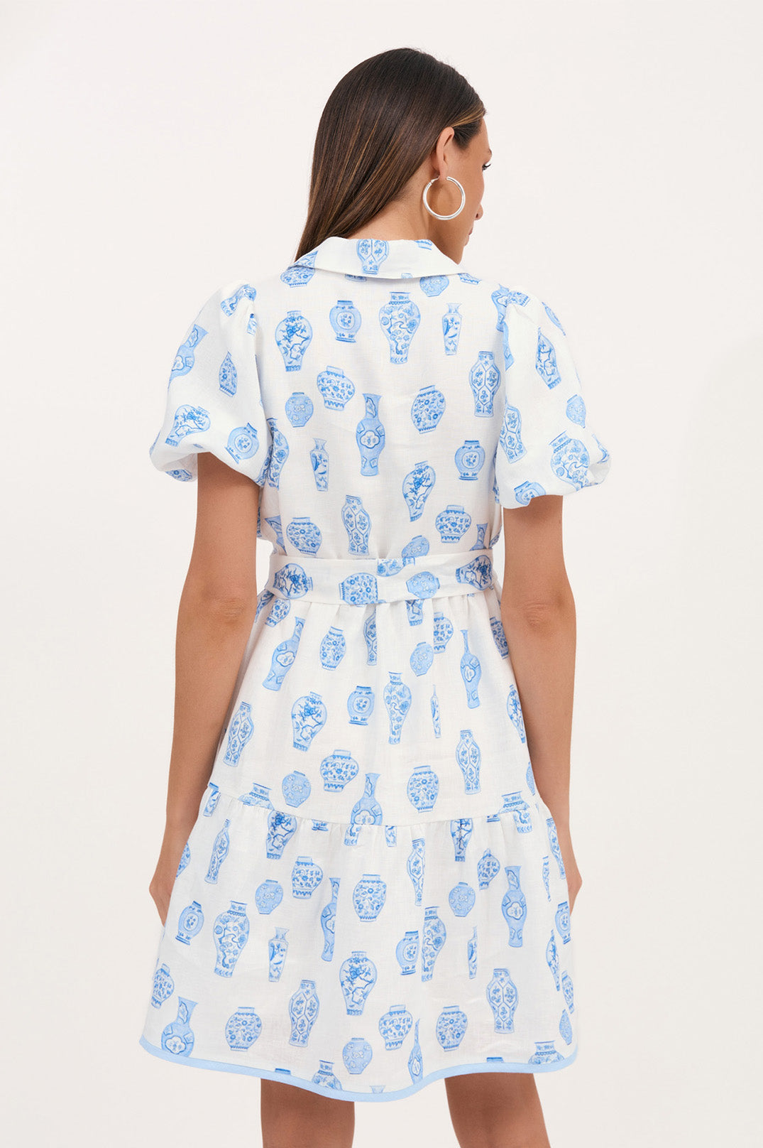 Leona printed linen dress