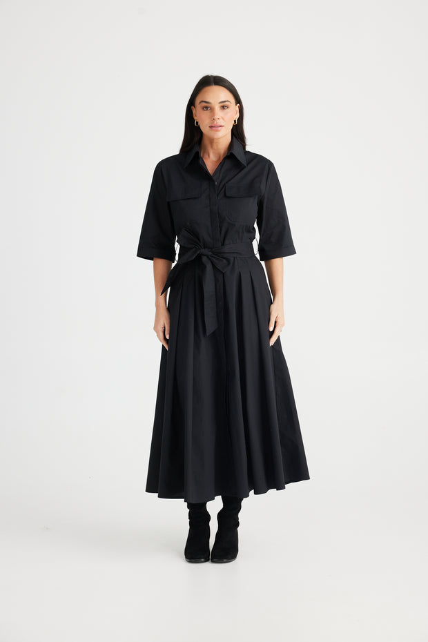 Rossellini dress 3/4 dress - black
