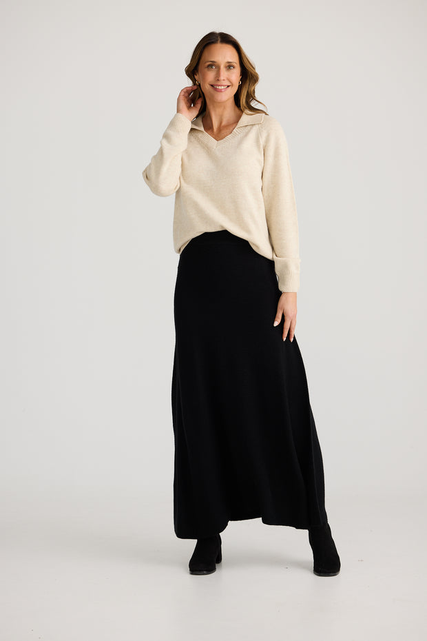 Kennedy knit skirt - black