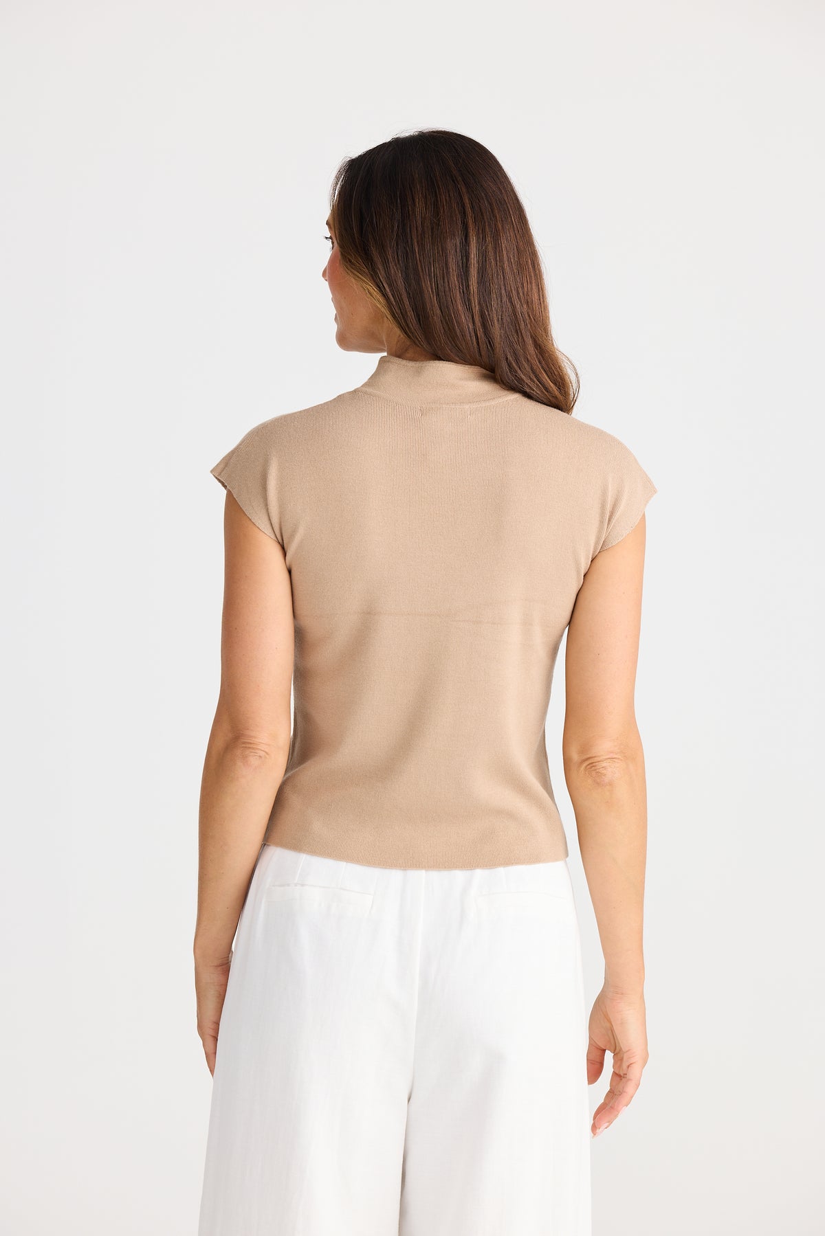 Kyoto knit top - pebble
