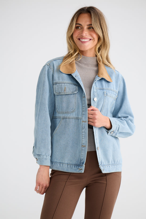Helen denim jacket - vintage mid wash