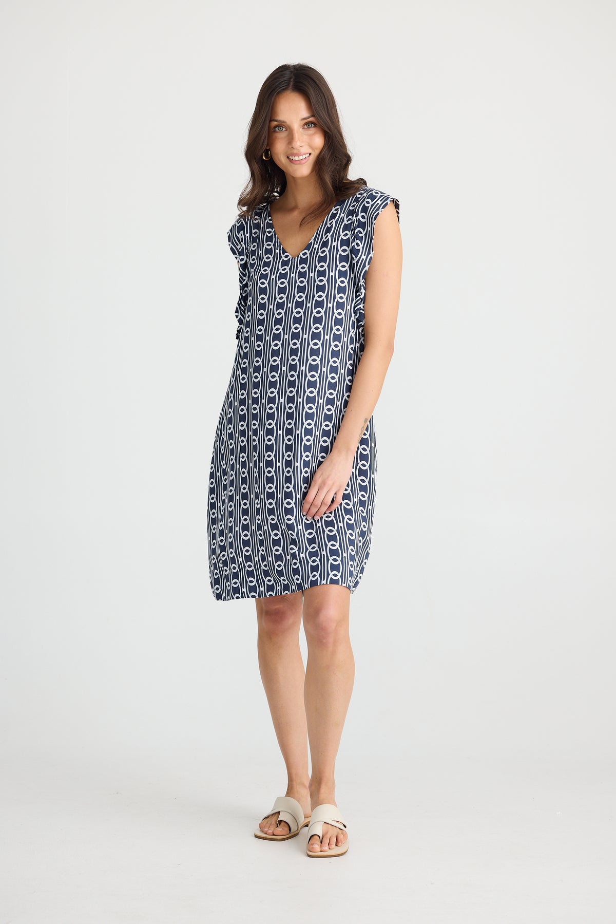 Matilda short dress - navy links