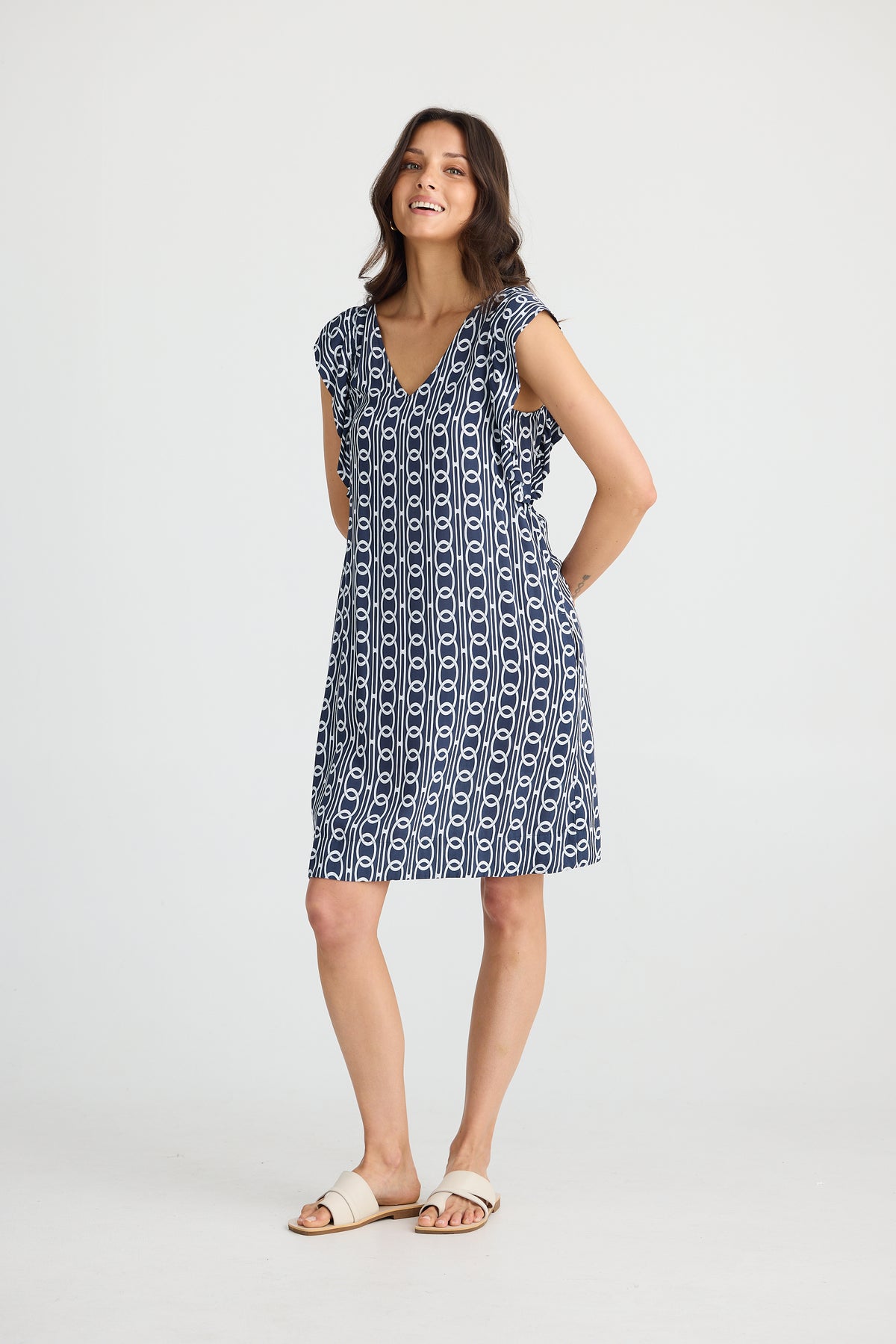 Matilda short dress - navy links