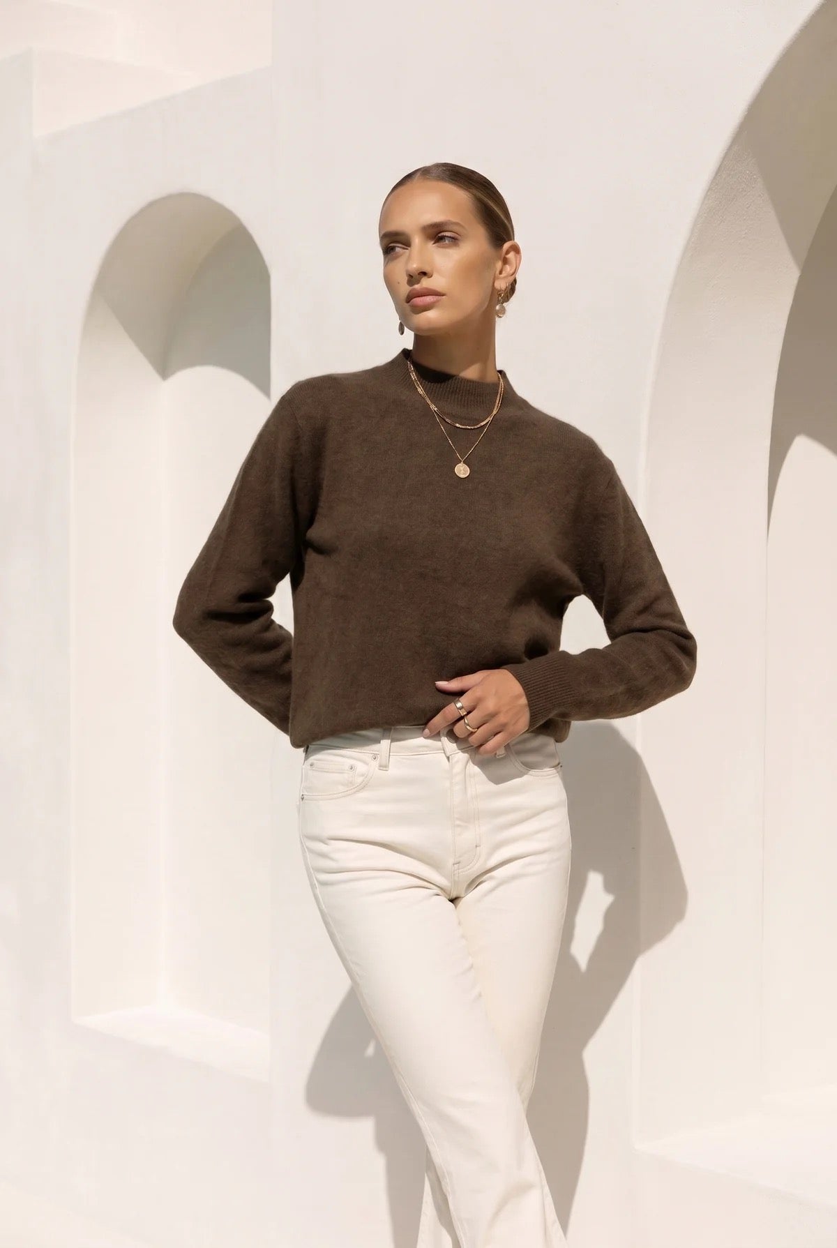 Damien wool sweater - mocha