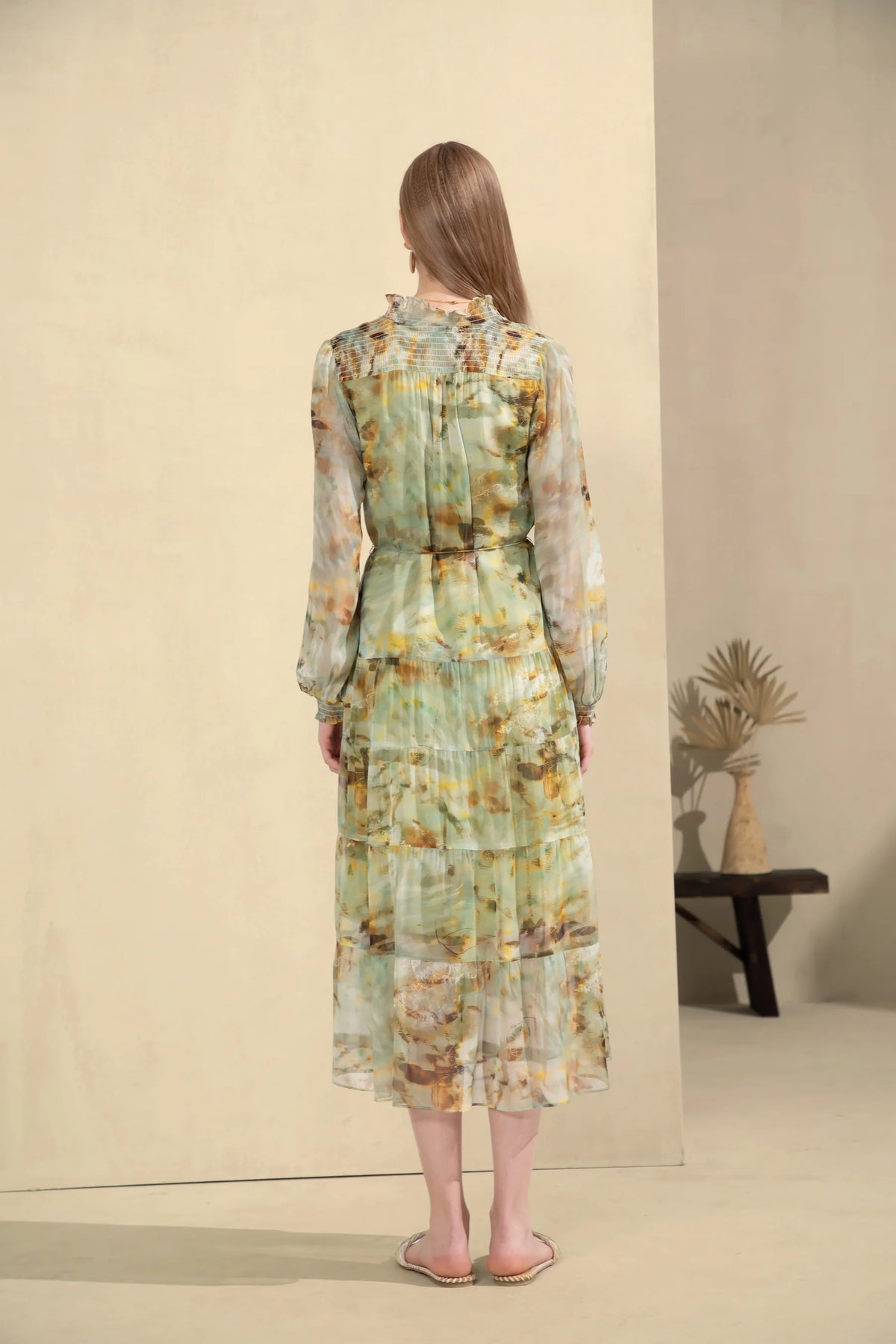 Ninette silk long dress