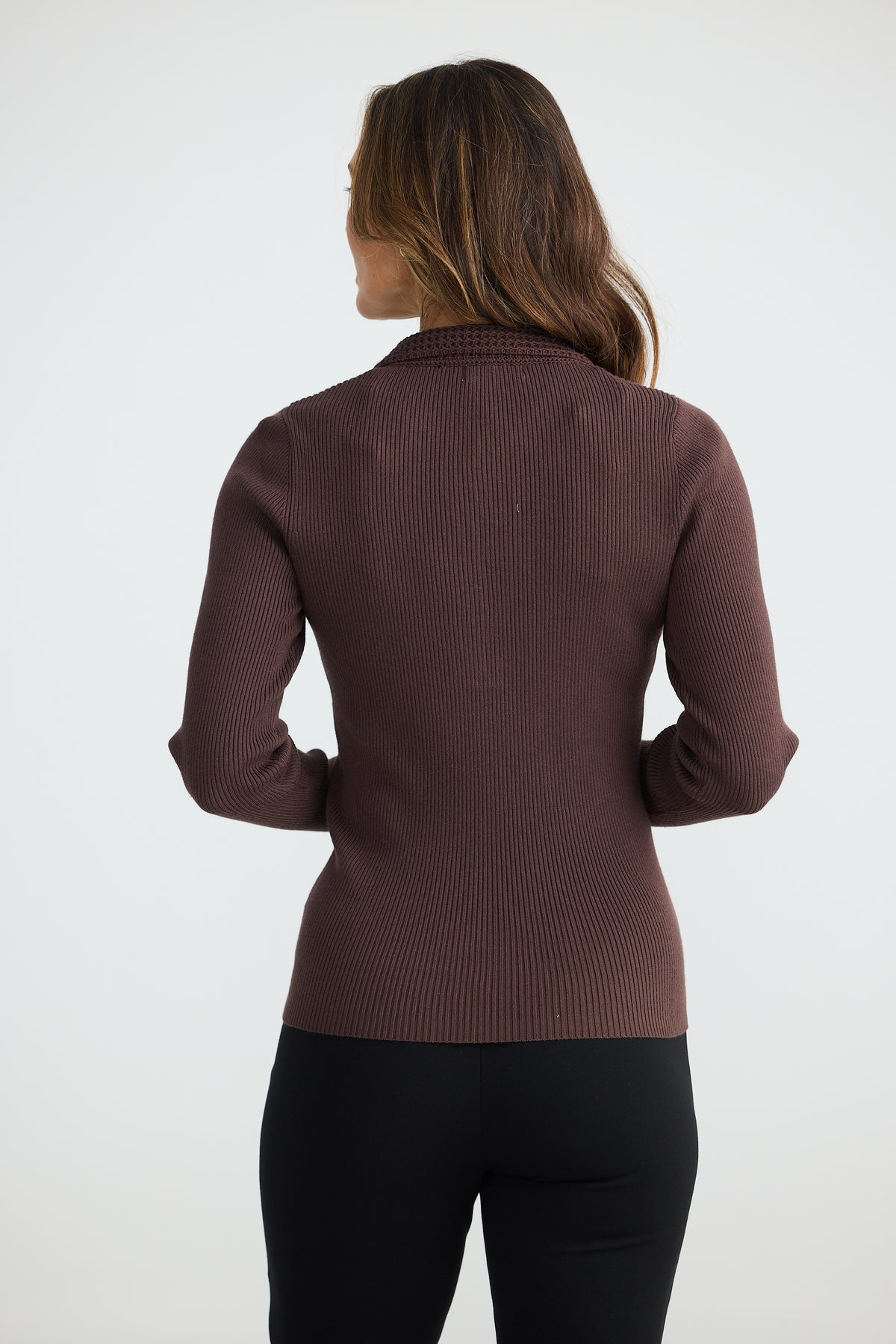 Mimi long sleeve top - Chocolate