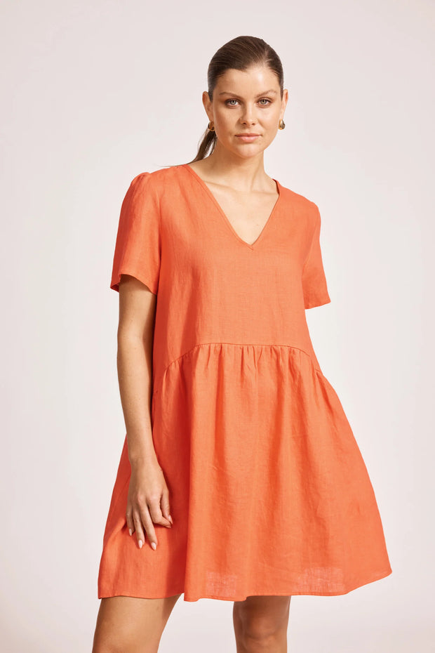 Miramar midi dress - coral