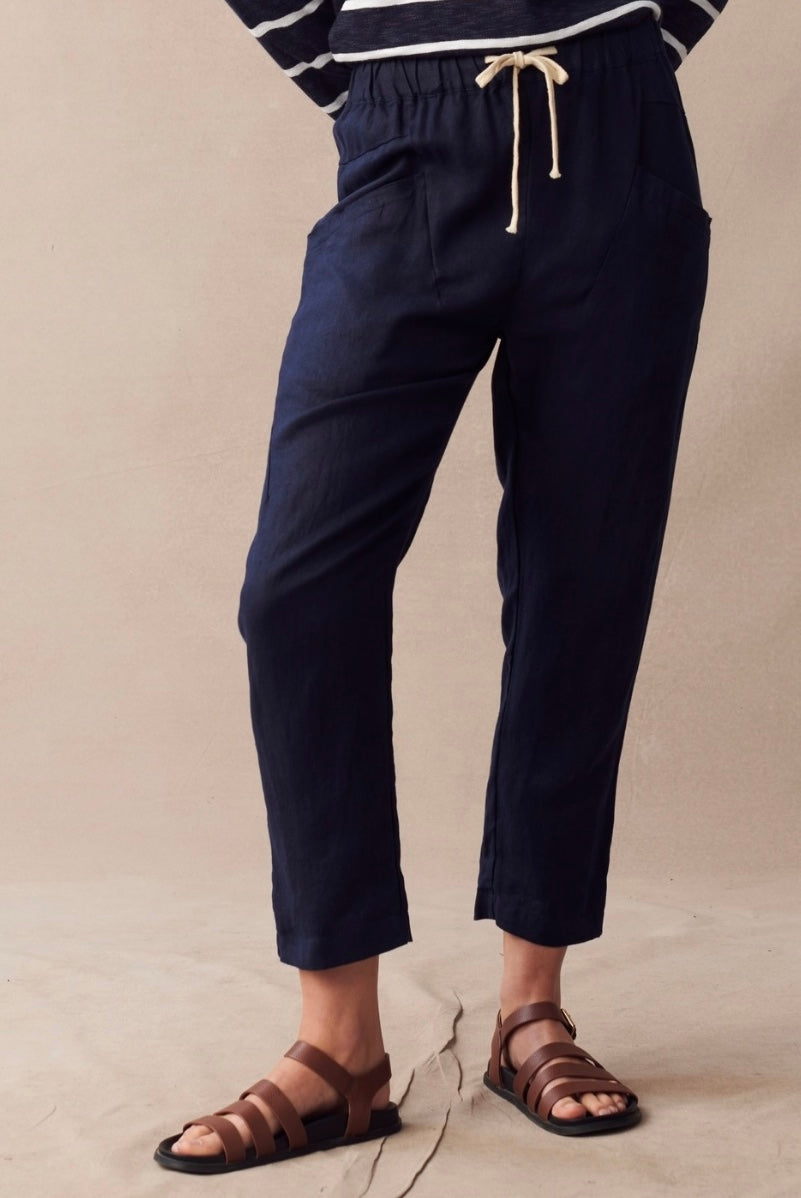 Lux linen pants - navy