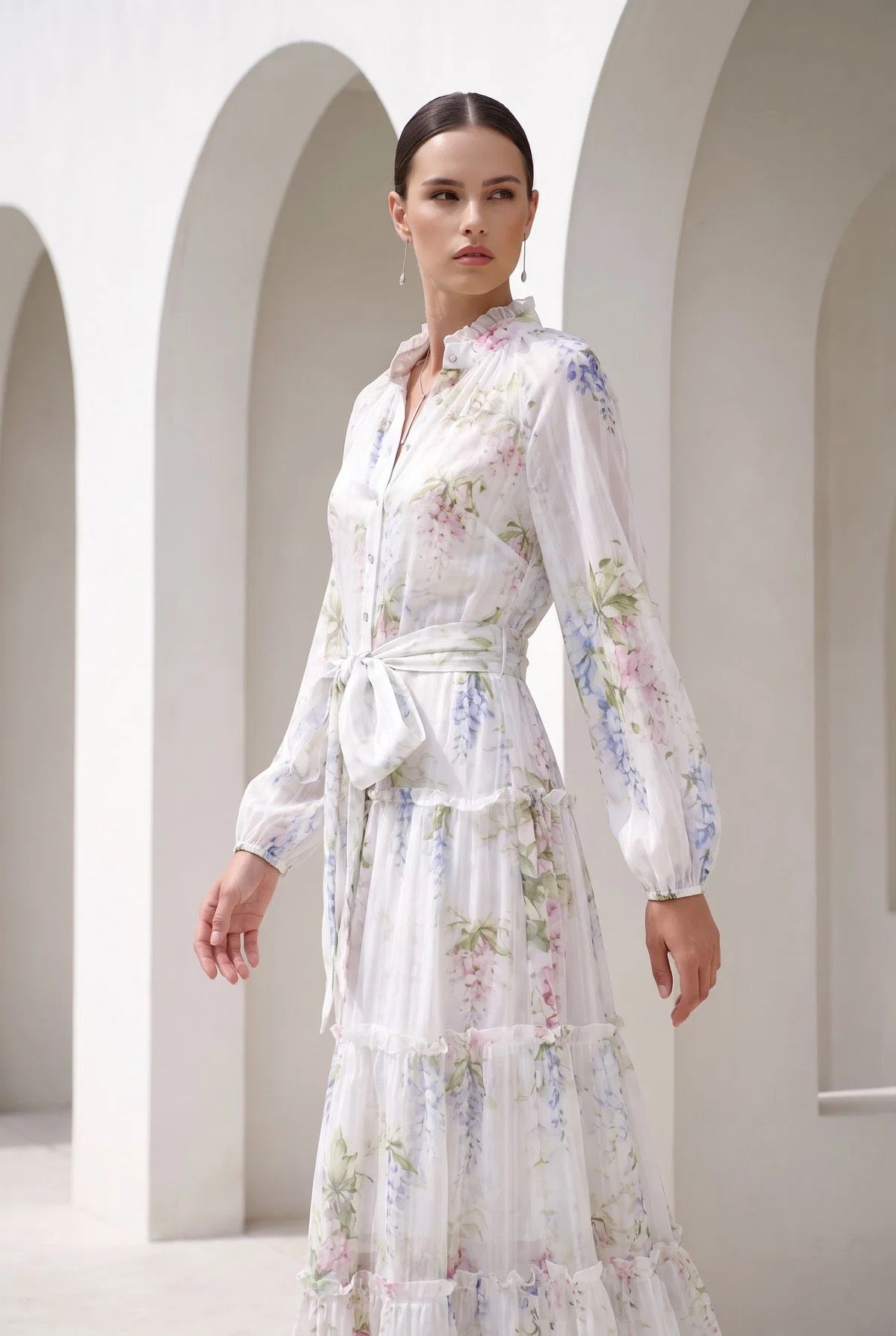 Chantally printed dress - pastel floral print