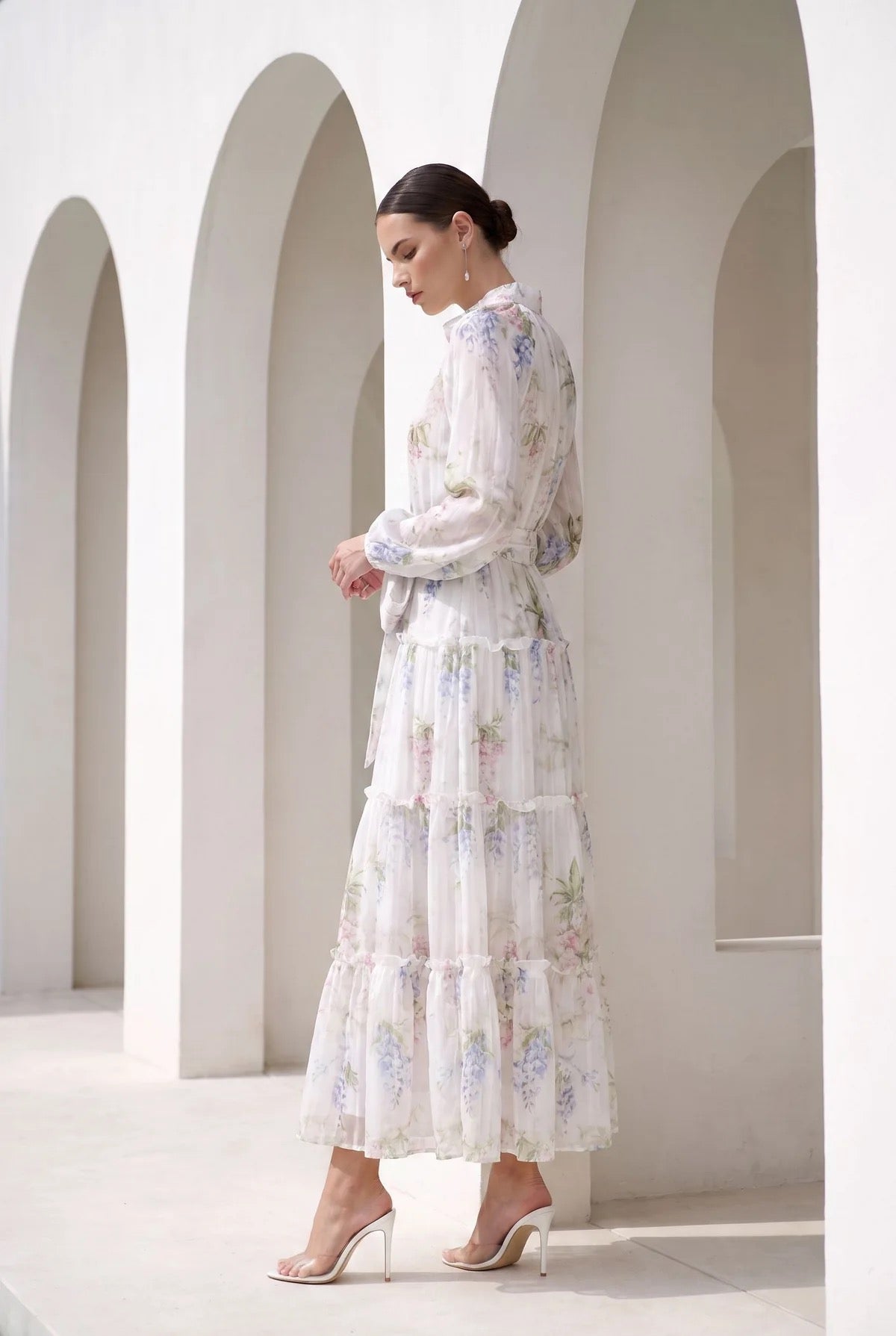 Chantally printed dress - pastel floral print