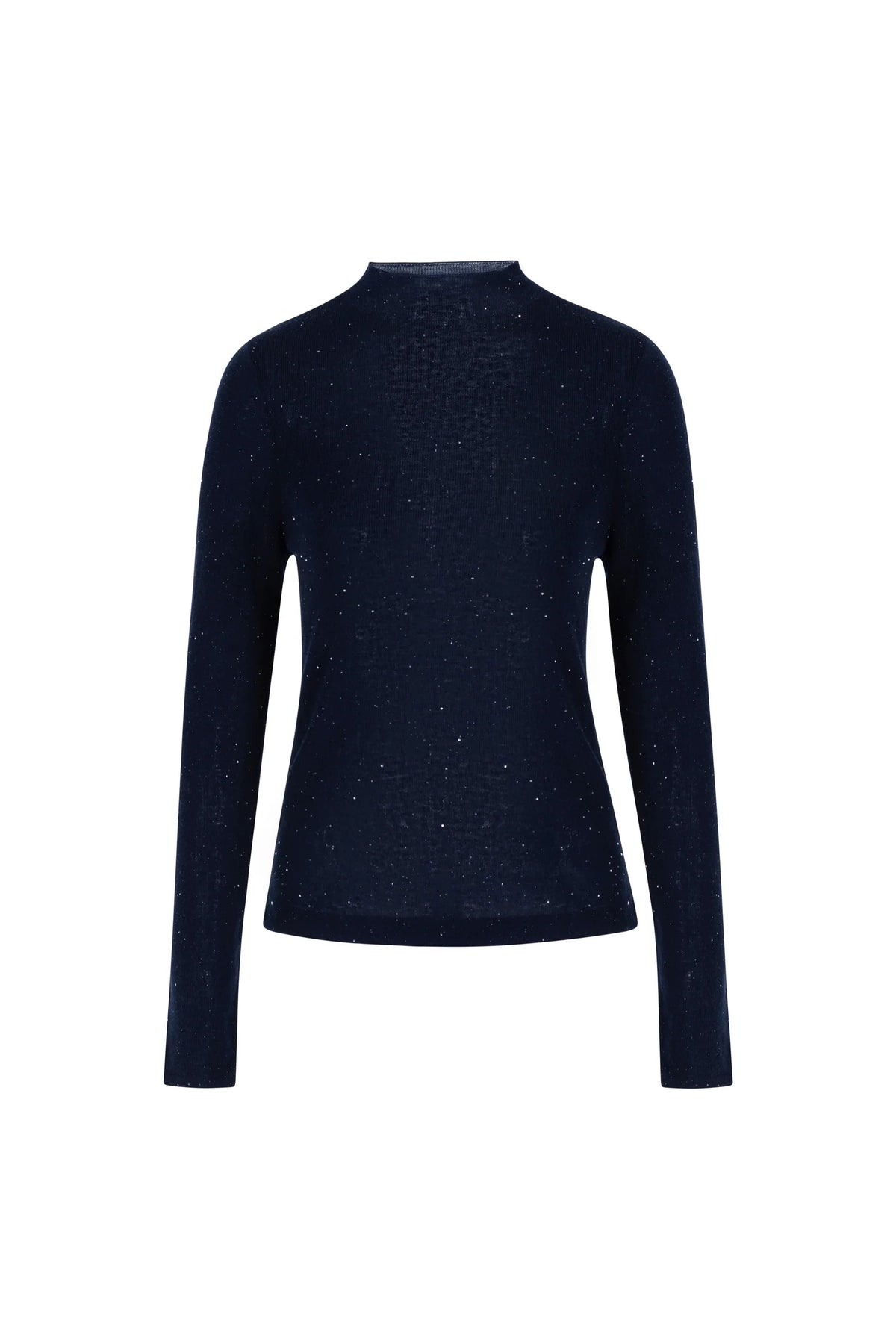 Camila lurex wool sweater - Navy