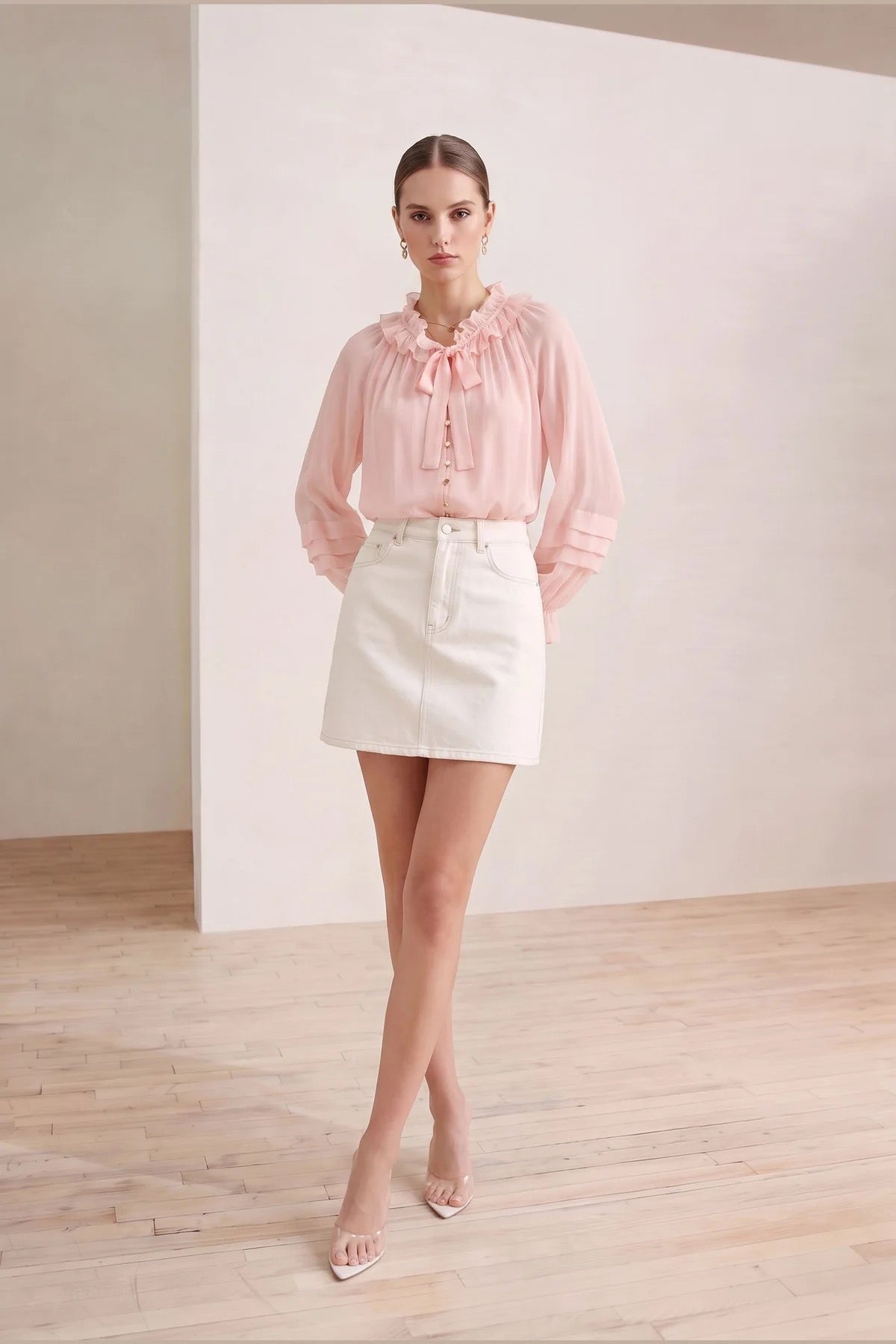 Bonnie silk blouse - pink