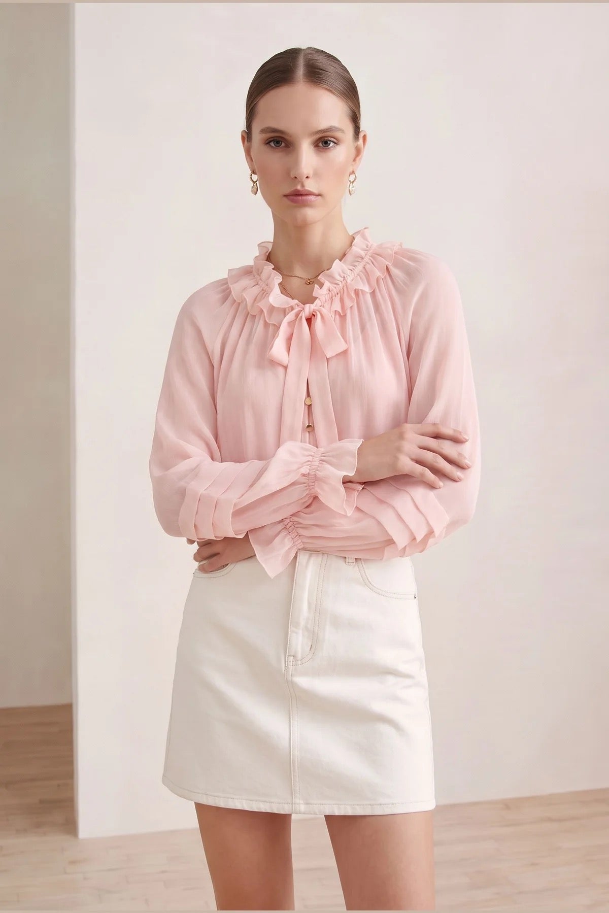 Bonnie silk blouse - pink