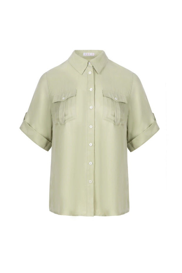 Theresa shirt - pastel sage green