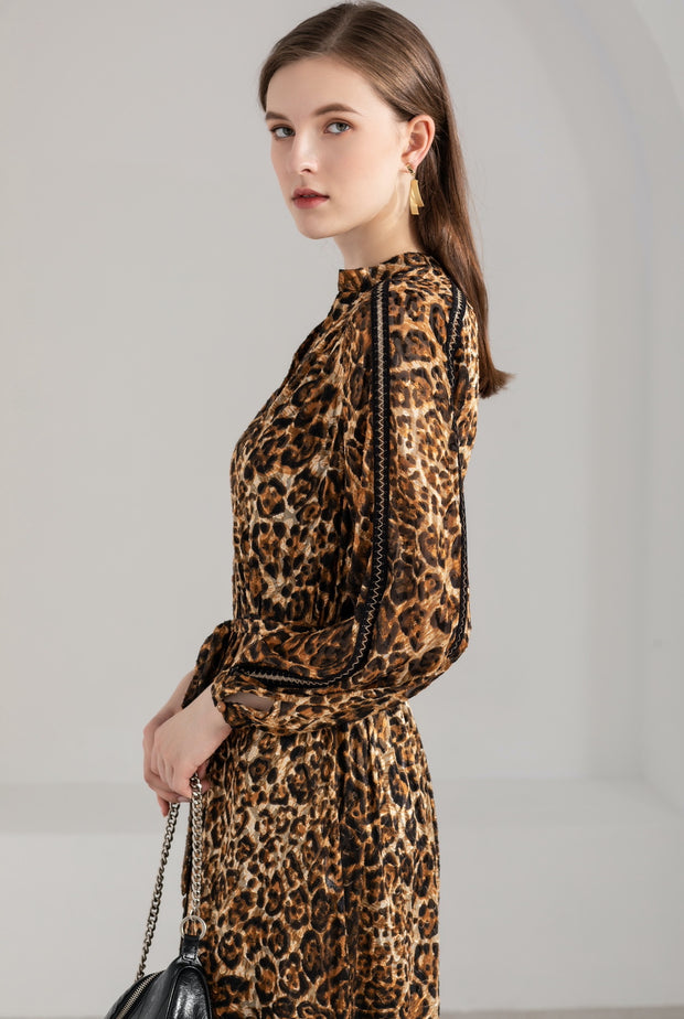 Heidi leopard print dress