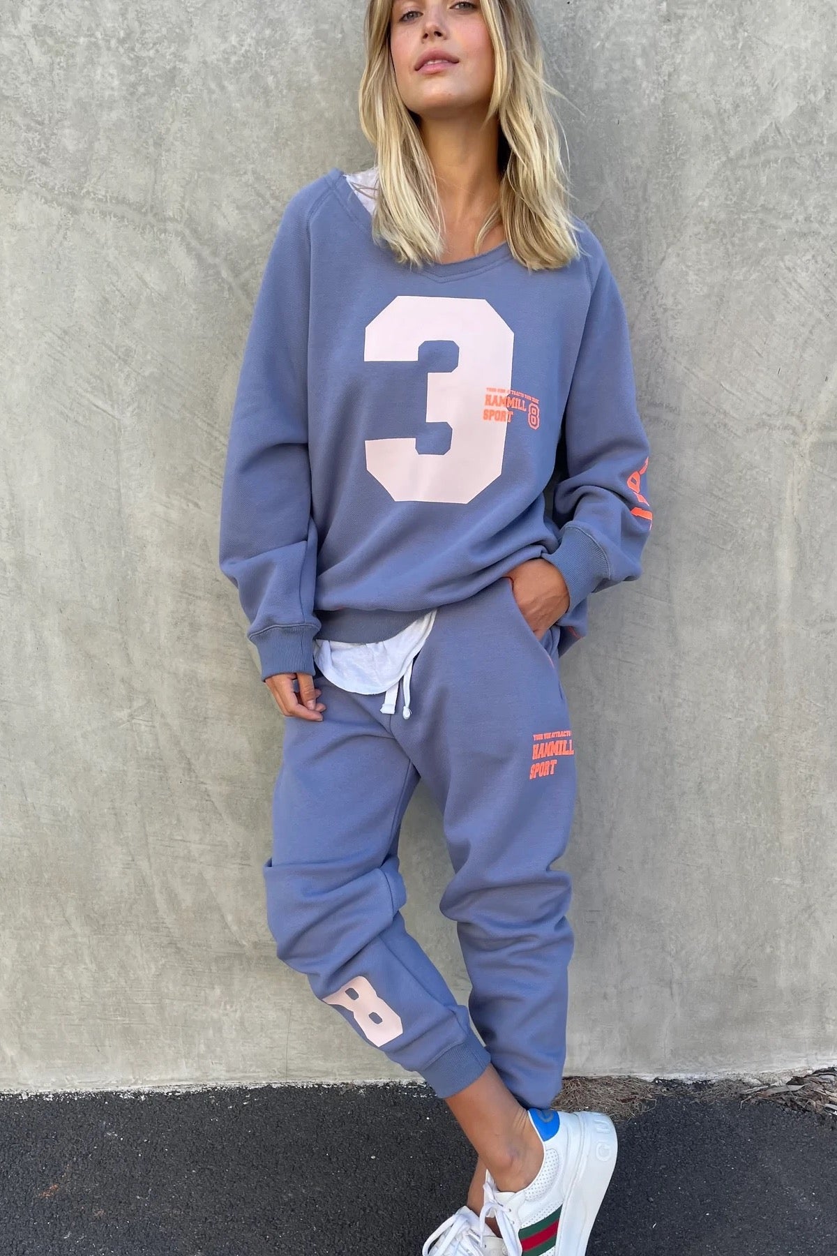 Sporty track pant - blue