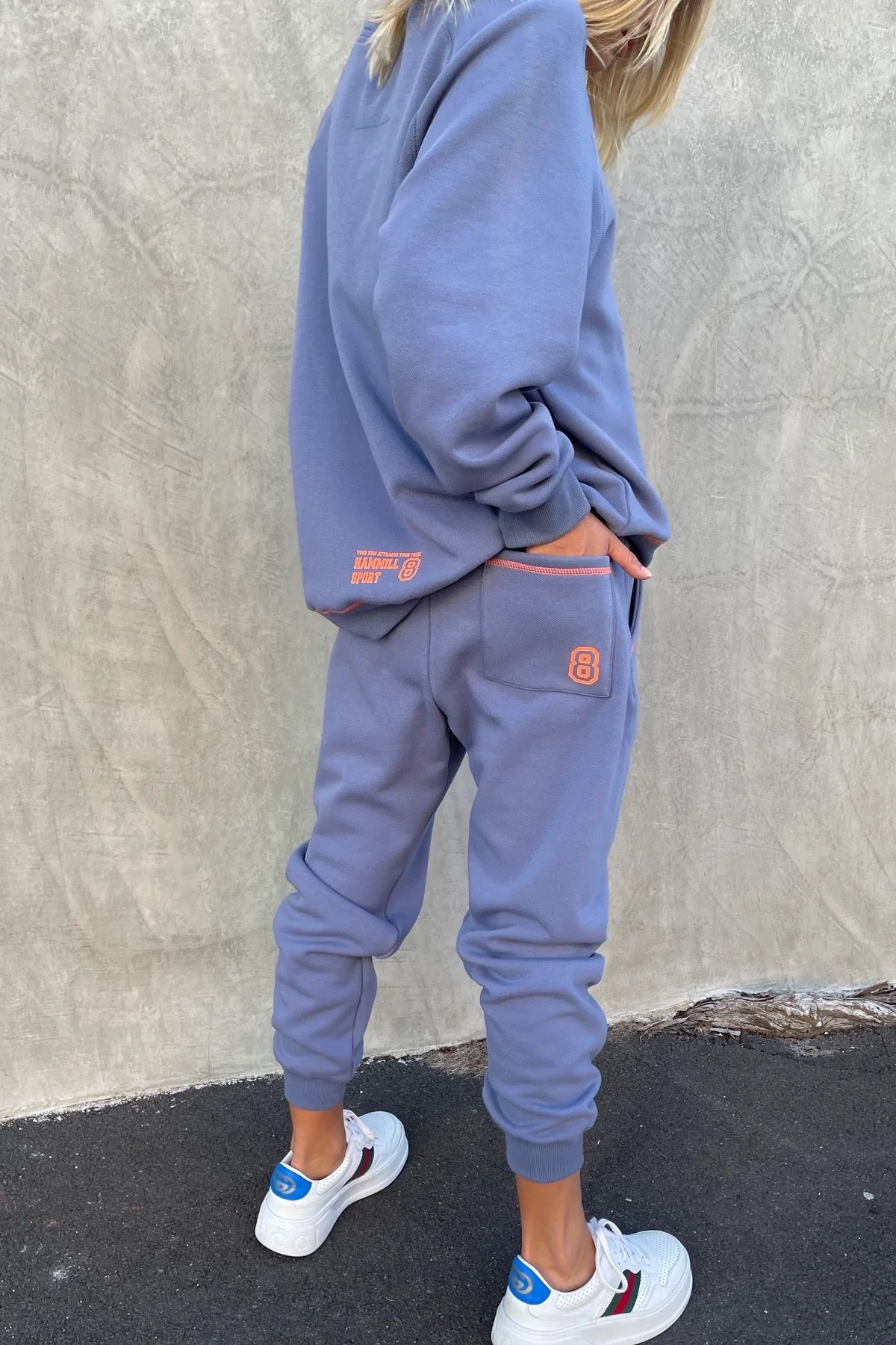 Sporty track pant - blue